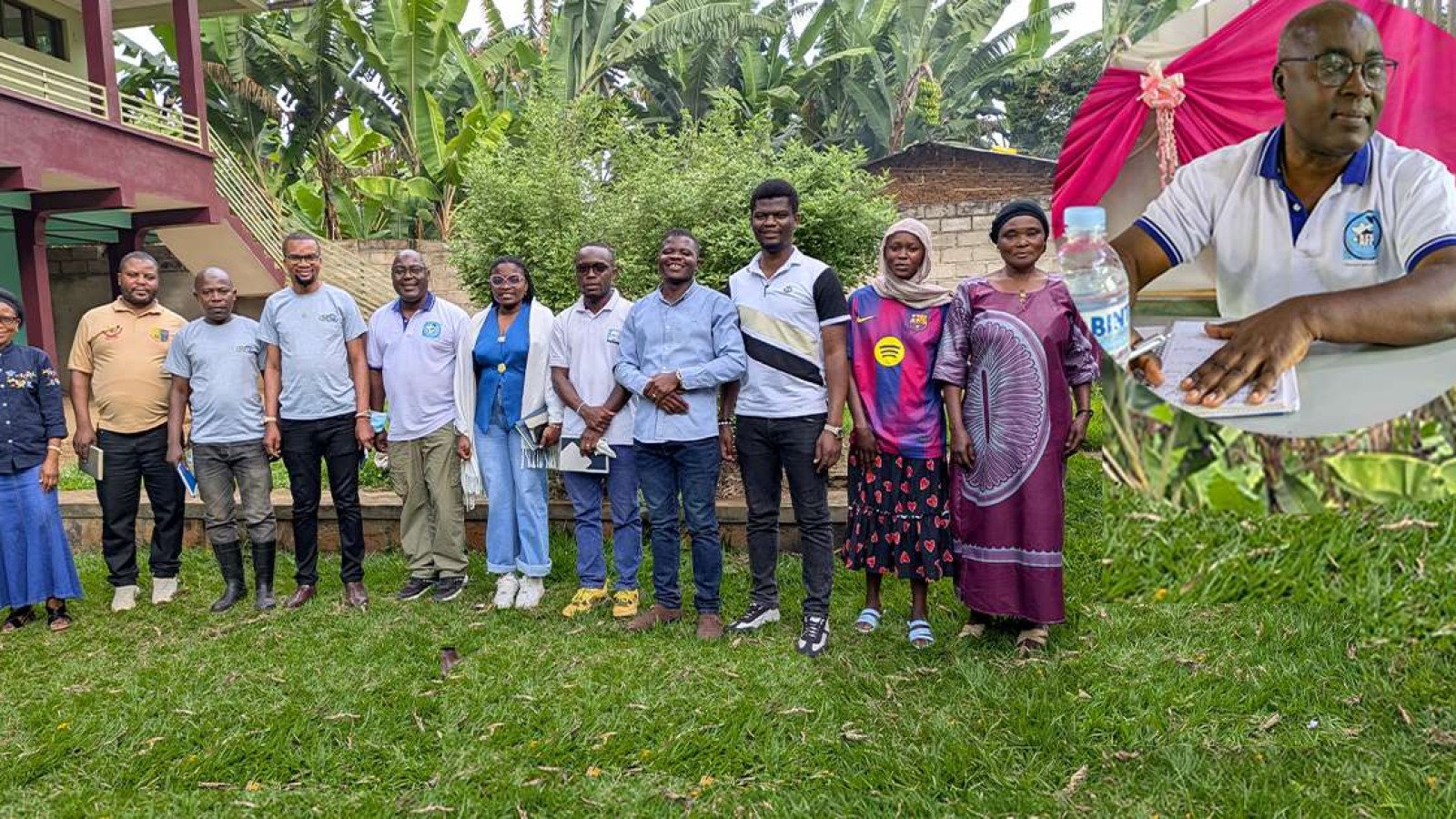 Délégation du CREMD lors de la visite du Foyer de Paix de Kambehe à Miti, dans le territoire de Kabare